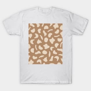 Neutral Warm Tones Patel Pink Abstract Shapes  Pattern T-Shirt